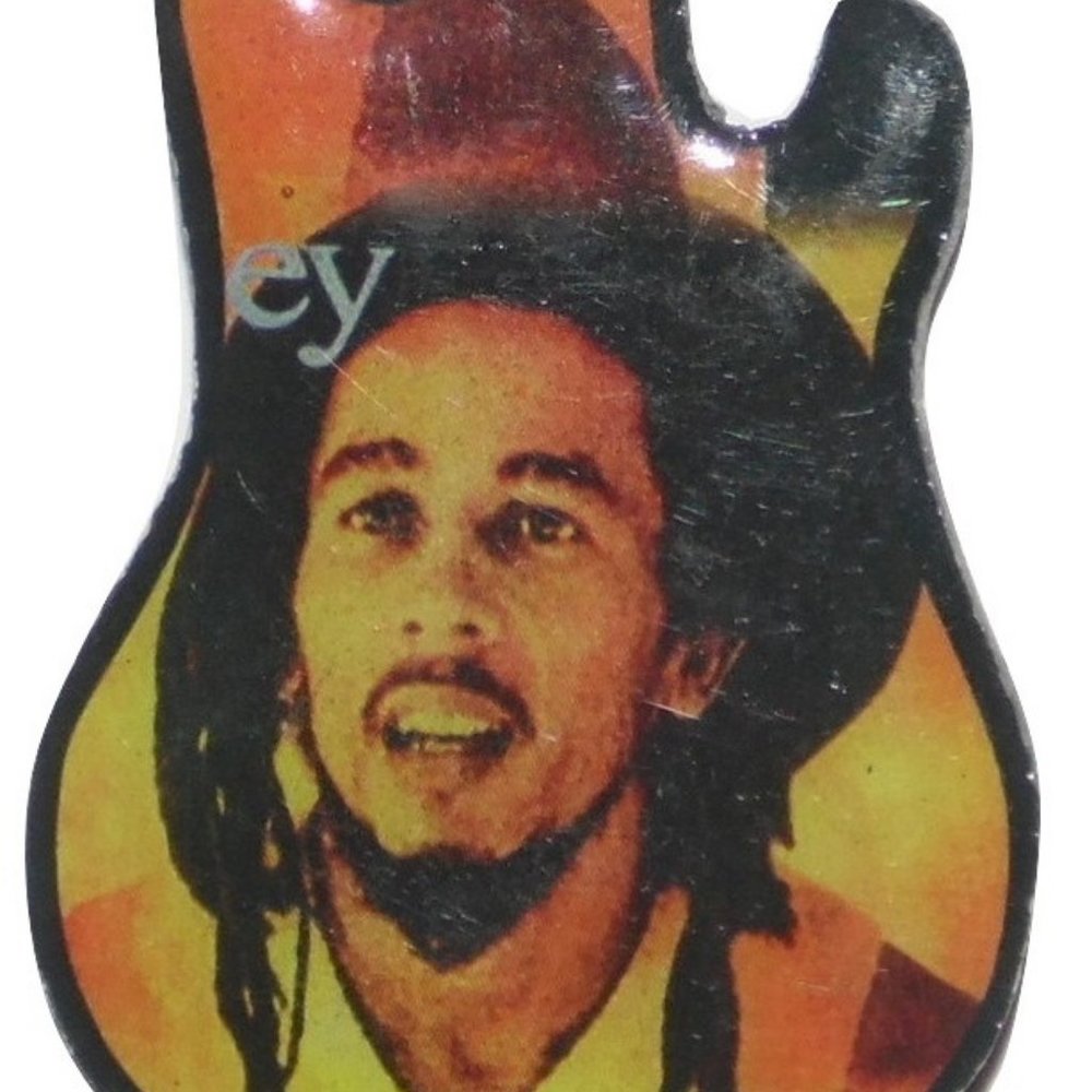 Wooden Bob Marley Pendant Black Cord Necklace